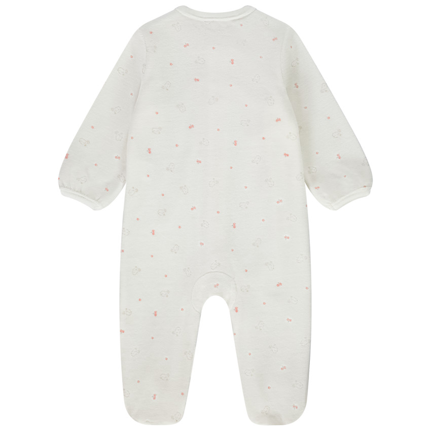 Pelele de terciopelo estampado fantasía para bebé niña  Additional Pelele de terciopelo estampado fantasía para bebé niña