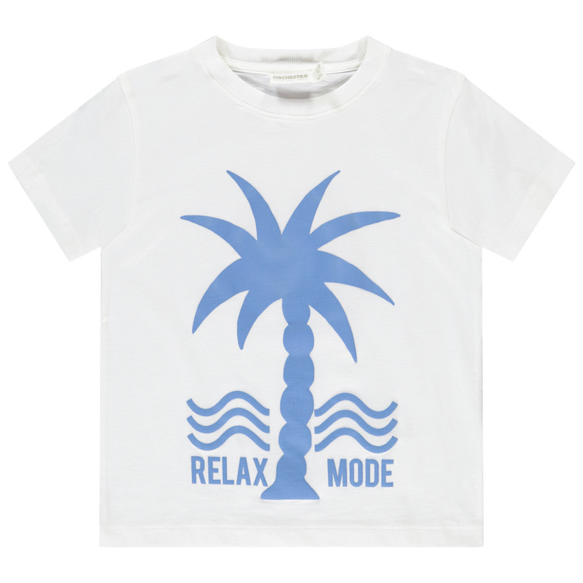 Camiseta de manga corta con palmera para niño 
