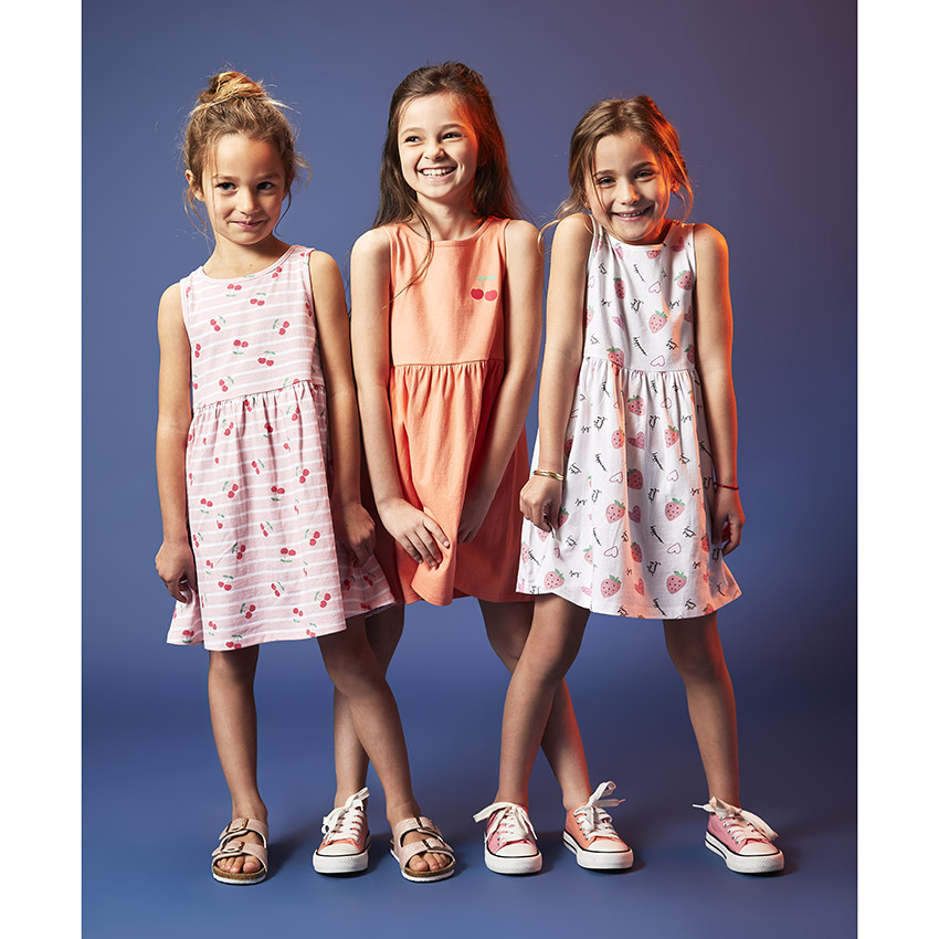 Lote de 3 vestidos fantasía de punto de jersey niña 