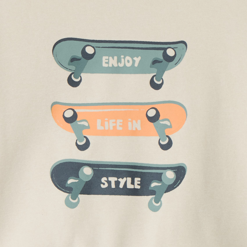 Sudadera de felpa oversize estampada para bebé niño 