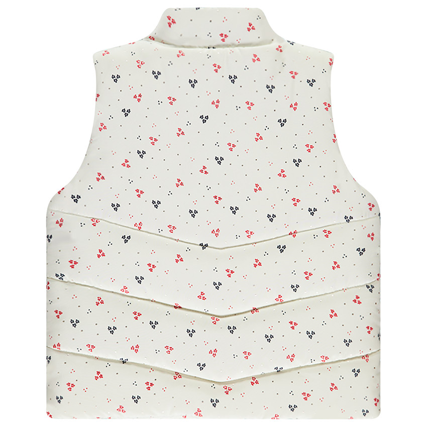 Doudoune sin mangas estampada floral para bebé niña 