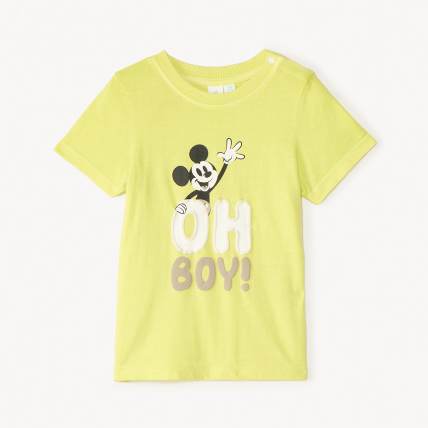 Camiseta de manga corta con estampado de Mickey Disney para bebé niño. 