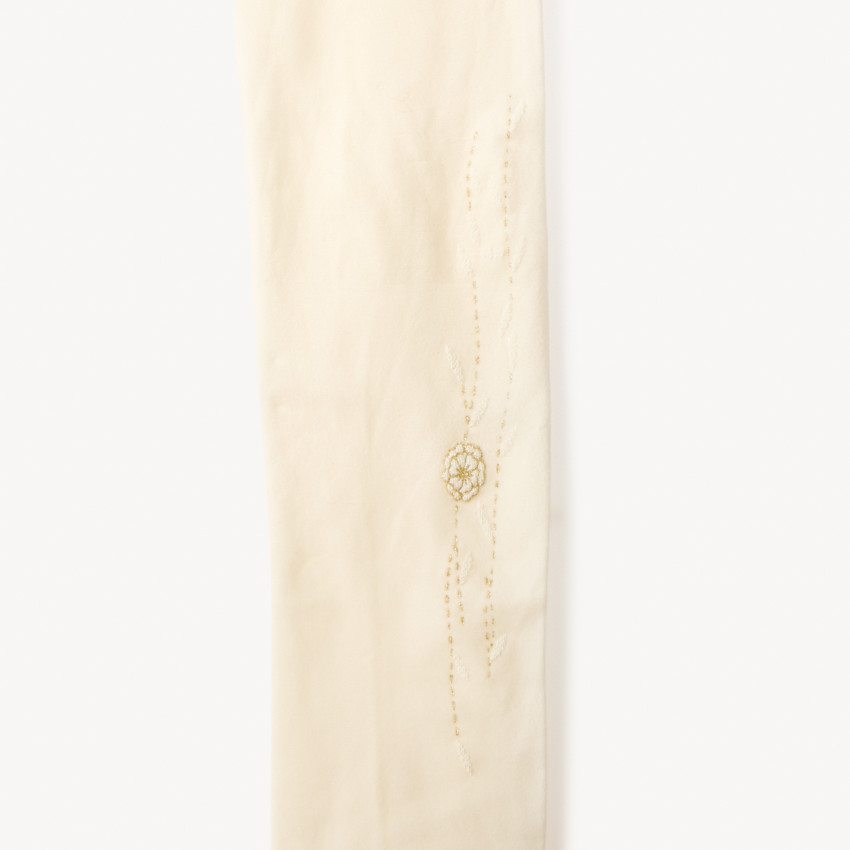 Conjunto de 2 leotardos finos con estampado dorado para niña bebé. 