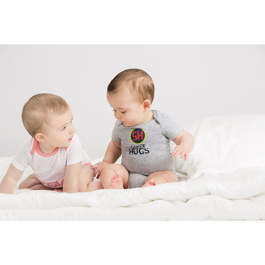 Pack de 2 bodies de manga corta de punto con flamencos rosas estampados 