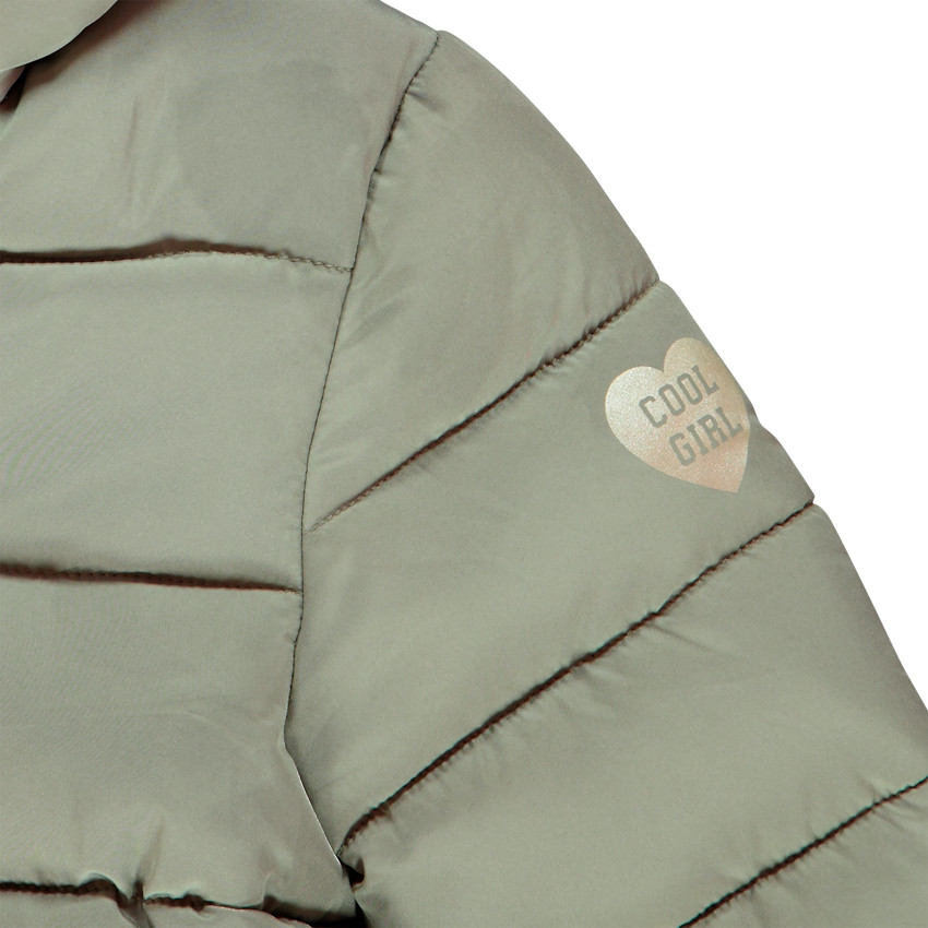 Plumífero con capucha y forro micropolar 