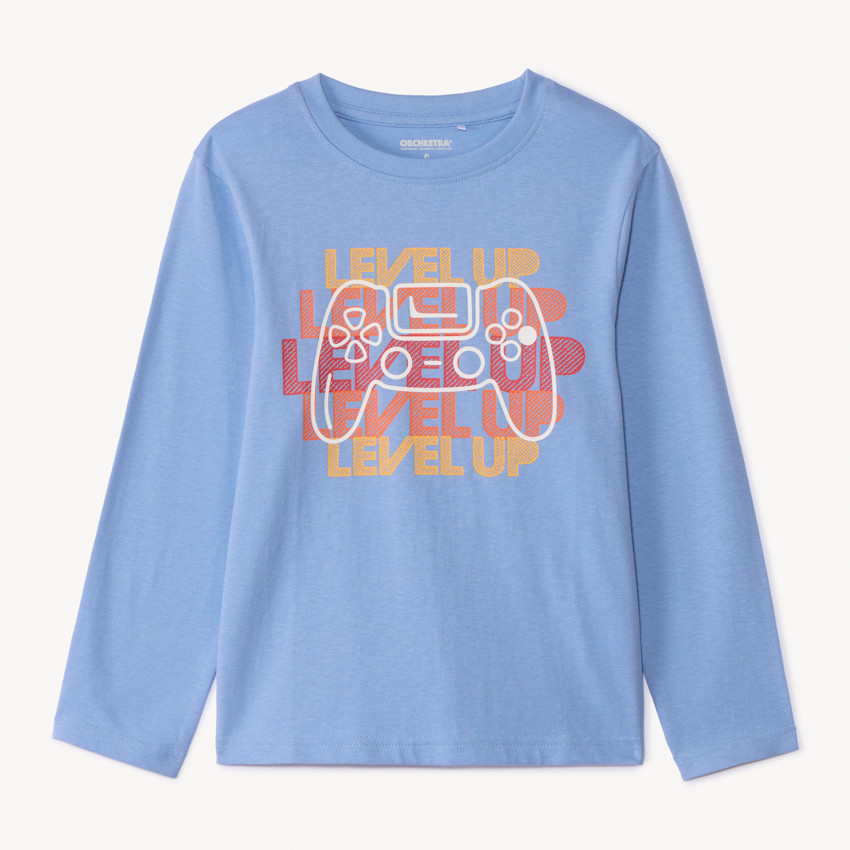 Camiseta de manga larga con estampado fantasía para niño 