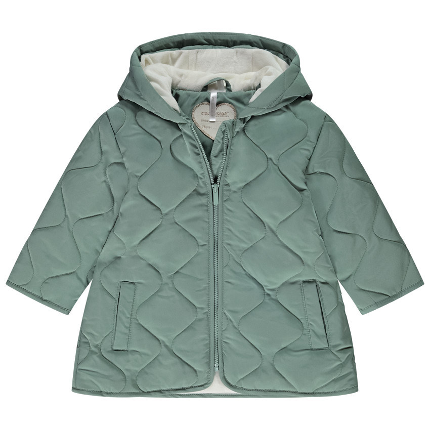 Parka acolchada para bebé niña con capucha especial para frío intenso 