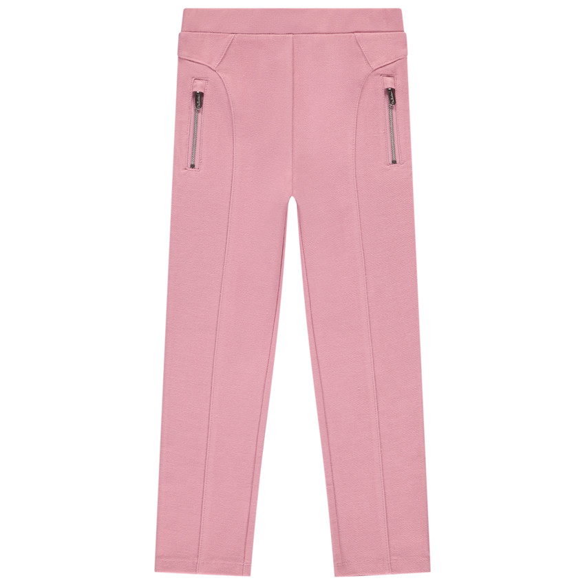 Jegging uni con bolsillos con cremallera para niña 