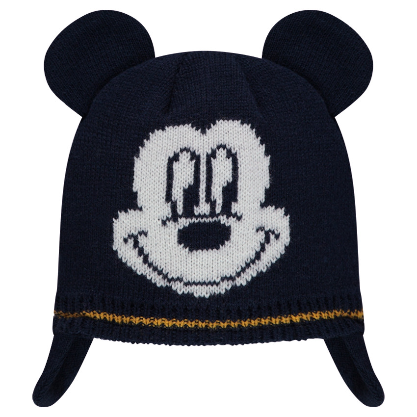 Gorro peruano de punto con dibujo de Disney Mickey en jácquard 
