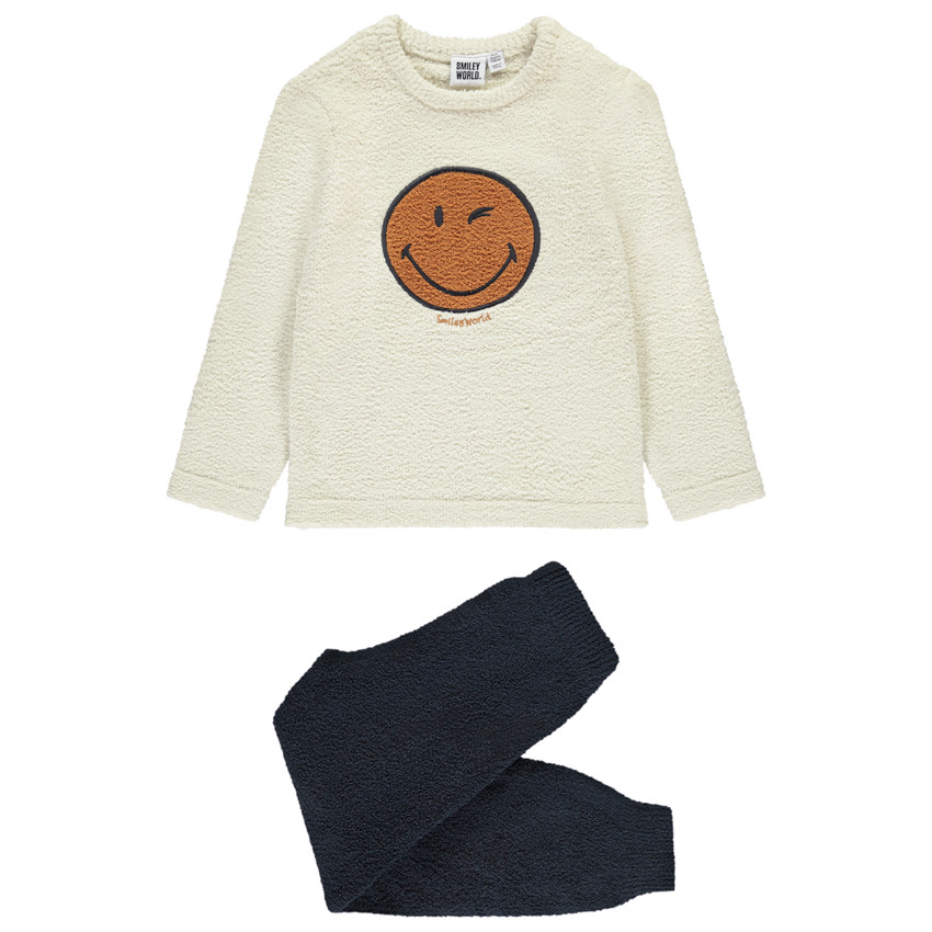 Pijama de 2 piezas SmileyWorld con efecto rizo para niño 