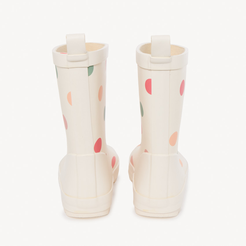 Botas de lluvia con estampado de lunares para niña 