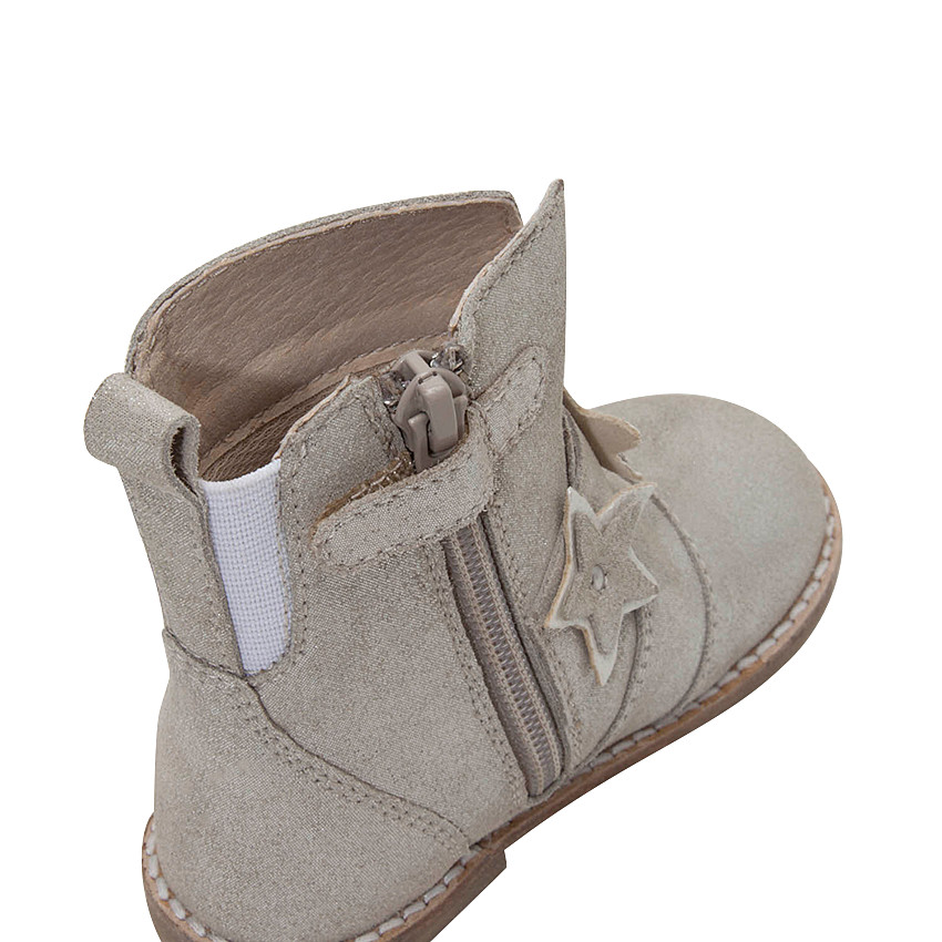 1/2 botas de cuero con brillo y estrellas 