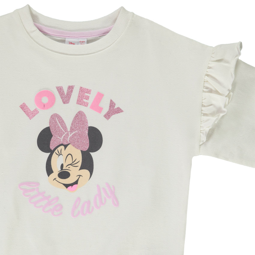 Conjunto de jogging de felpa con estampado de Minnie Disney para niña 