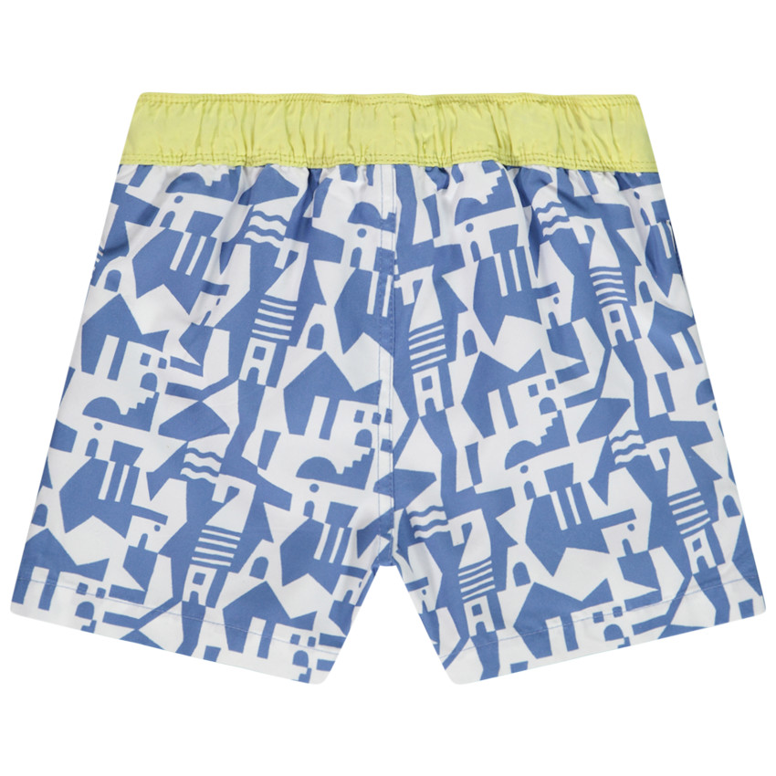 Short de baño estampado abstracto para niño 