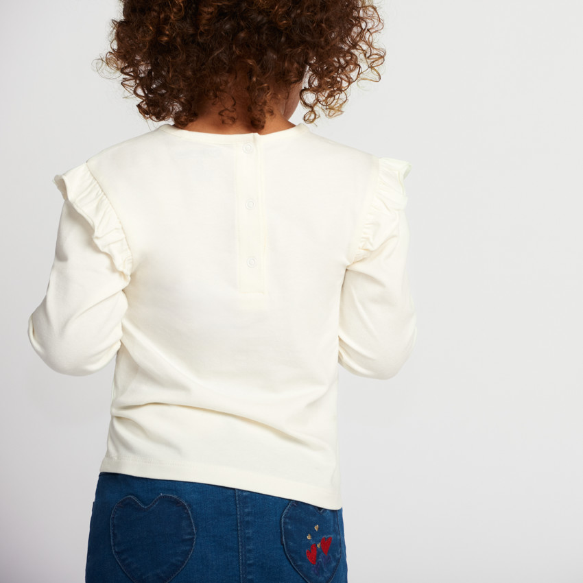 T-shirt manches longues avec lapin fantaisie pour bébé fille 