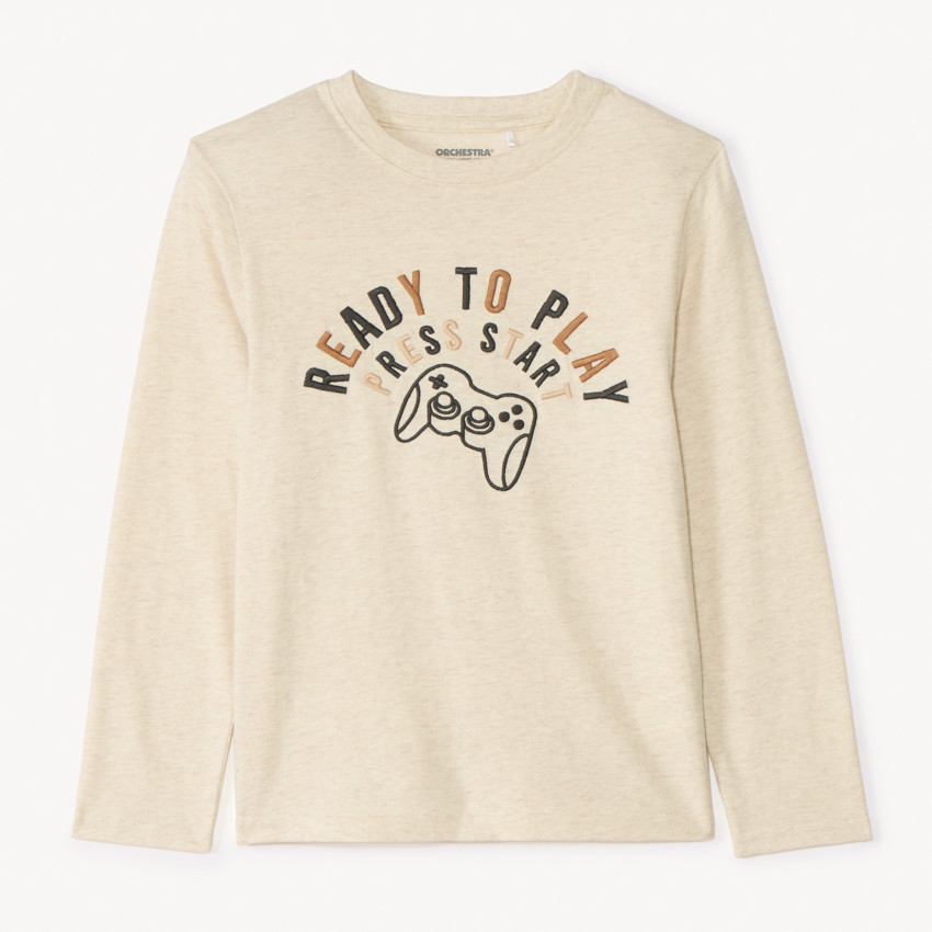 Camiseta de manga larga con estampado de Gameboy niño. 