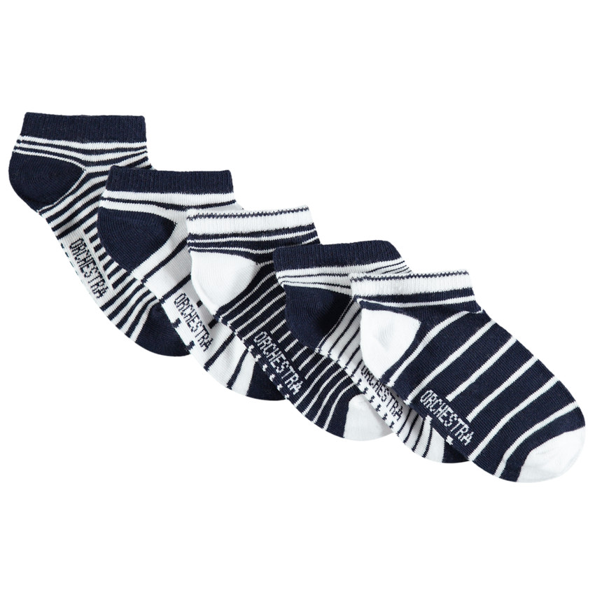 Pack de 5 pares de calcetines cortos rayas Main Pack de 5 pares de calcetines cortos rayas