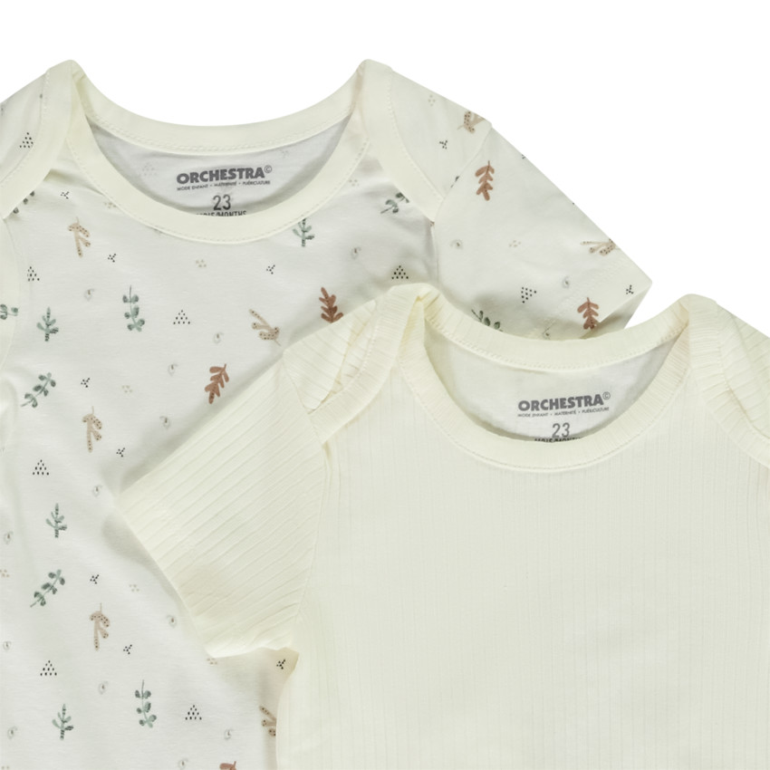 Pack de 5 bodies manga corta fantasía para bebé 