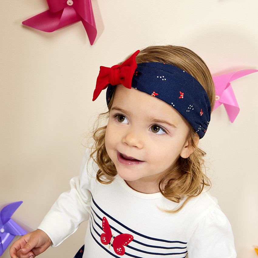 Banda con lazo estampado de mariposas para bebé niña  Additional Banda con lazo estampado de mariposas para bebé niña
