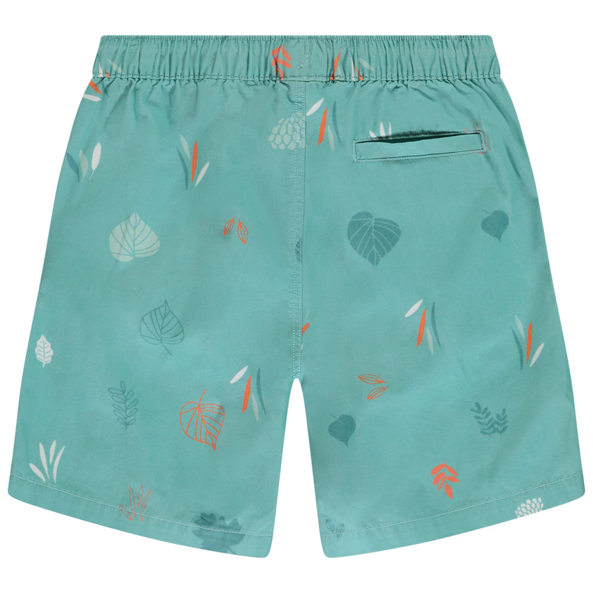 Bermudas estampadas de fantasía con hojas para niño 