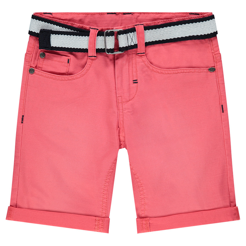 Bermudas de algodón teñido con cinturón desmontable  Additional Bermudas de algodón teñido con cinturón desmontable