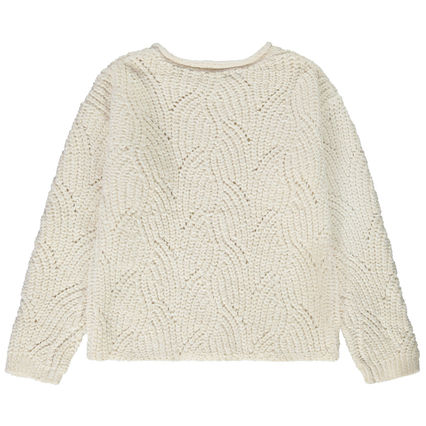 Pull oversize en tricot chenille pour fille 