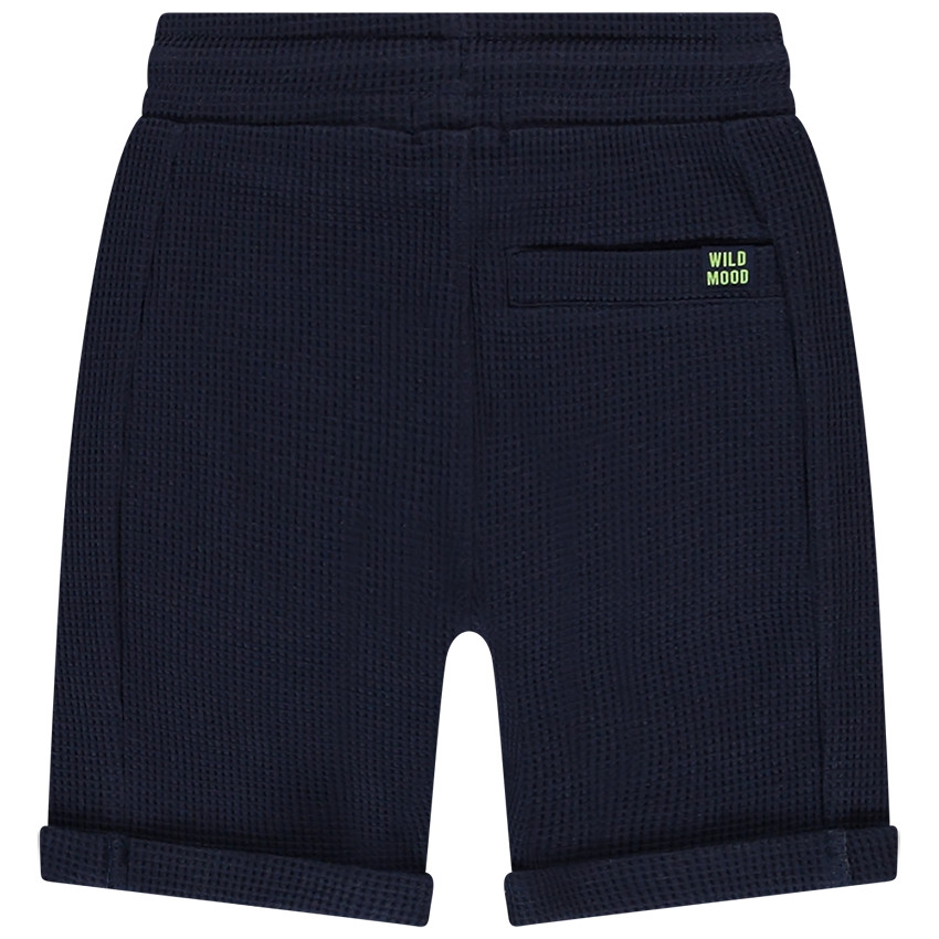 Bermuda en maille nid d'abeille uni pour garçon 