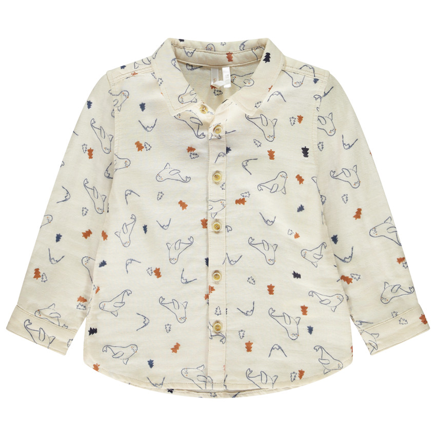 Camisa estampada de foca para bebé niño 