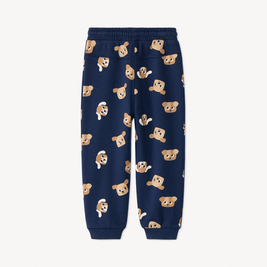 Pantalon de jogging imprimé chien + poche kangourou pour bébé garçon 