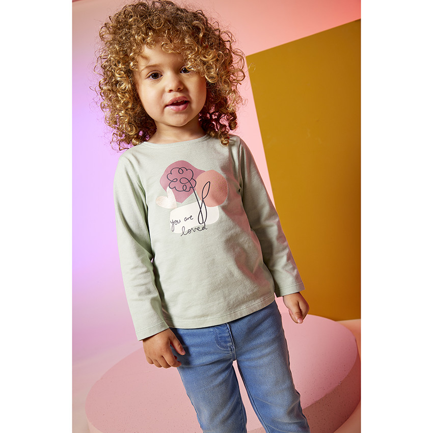 Jeans slim con bolsillos en forma de gato para bebé niña 