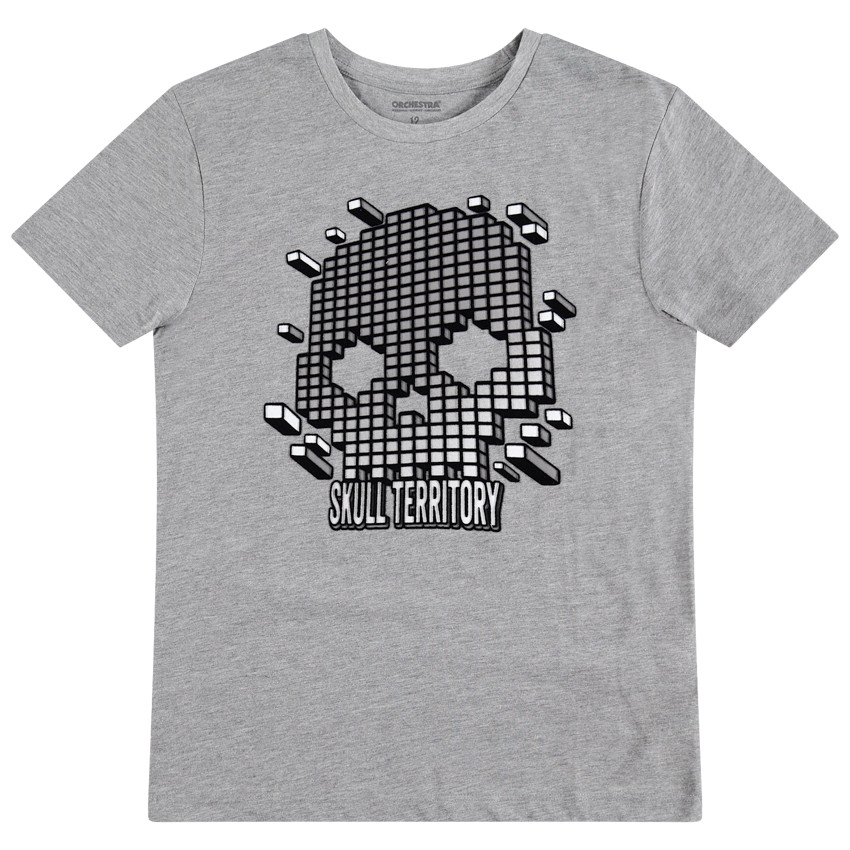 Júnior - Camiseta de manga corta con estampado gráfico de calavera 