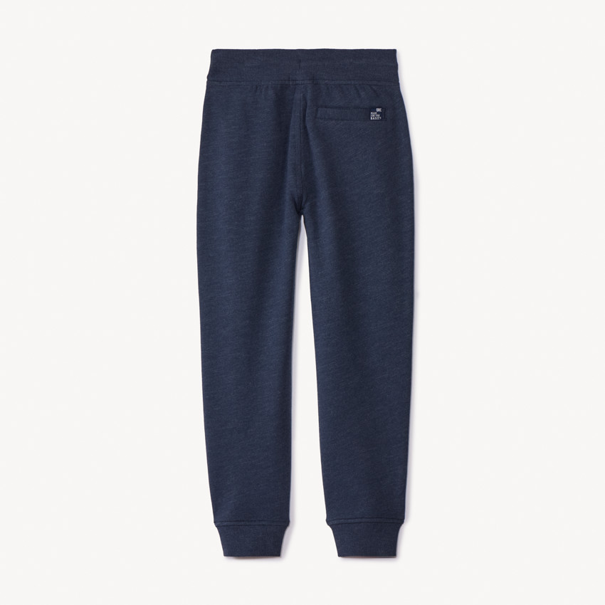 Pantalón jogging de felpa slub liso para niño 