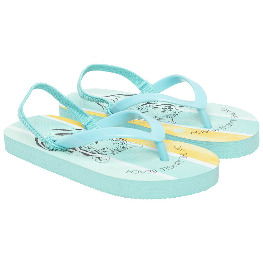 Tongs estampadas de tigre para niño con tira según la edad 