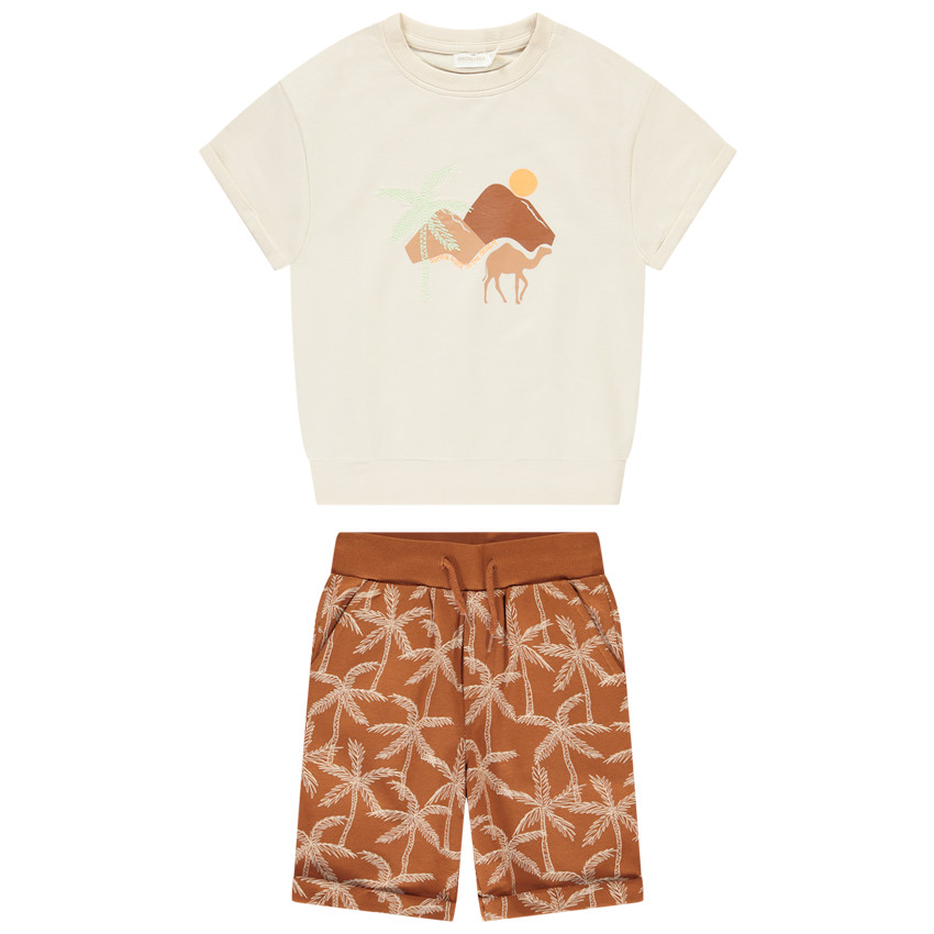 Conjunto de 2 piezas con bermudas estampadas de palmeras para niño  Additional Conjunto de 2 piezas con bermudas estampadas de palmeras para niño