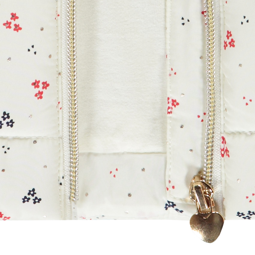 Doudoune sin mangas estampada floral para bebé niña 