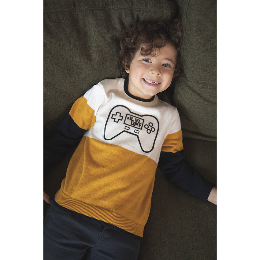 Jersey de punto color block 