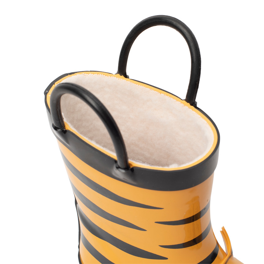 Bottes de pluie en caoutchouc visuel tigre avec détails en relief pour garçon 