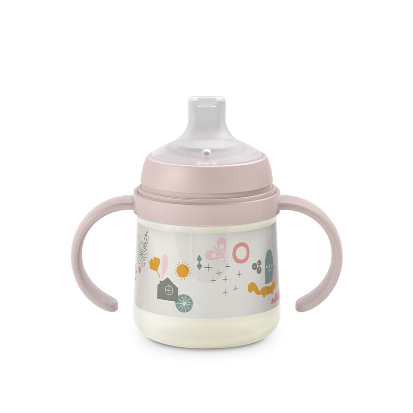 Biberón de aprendizaje First 150 ml 6M+ Walk in the park rosa 