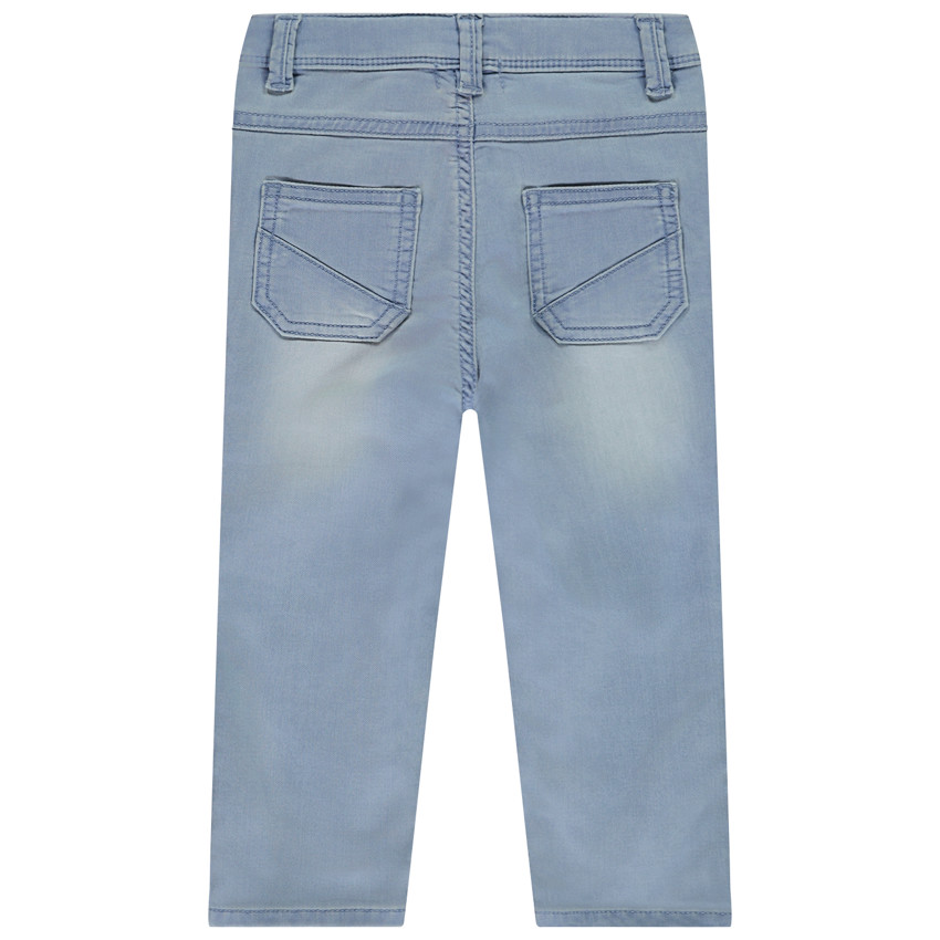Jean lúdico efecto denim con bordado para bebé niño 