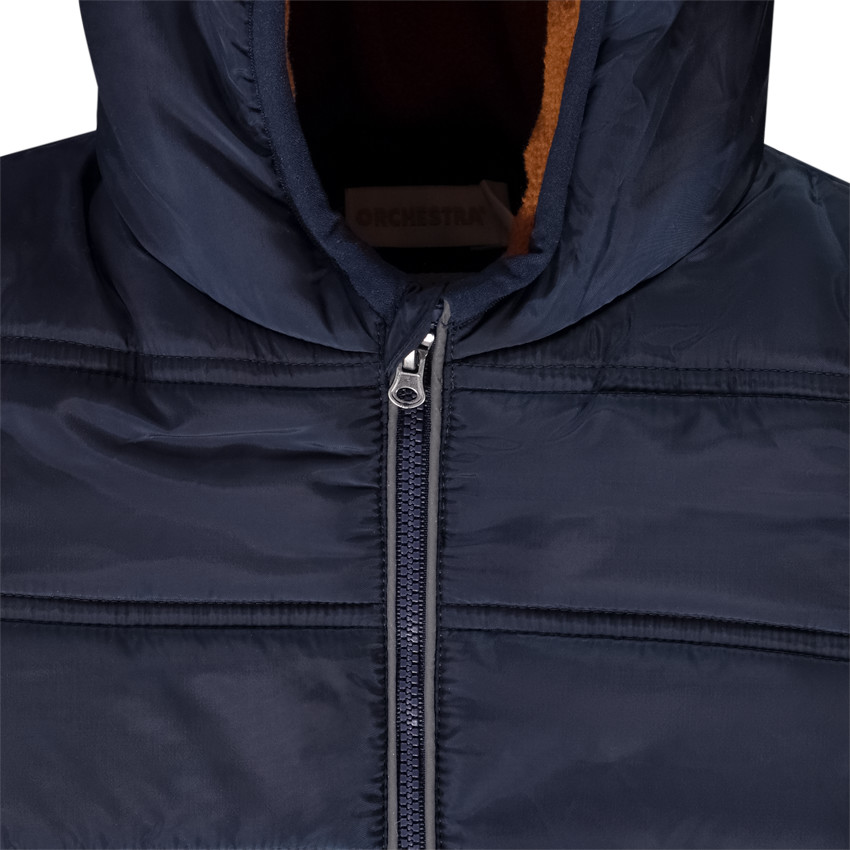 Plumífero acolchado con capucha y forro micropolar para bebé niño 