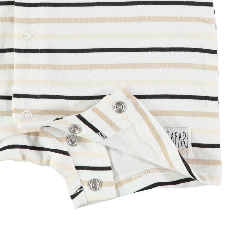 Mono corto de algodón ecológico con animales estampados all over 