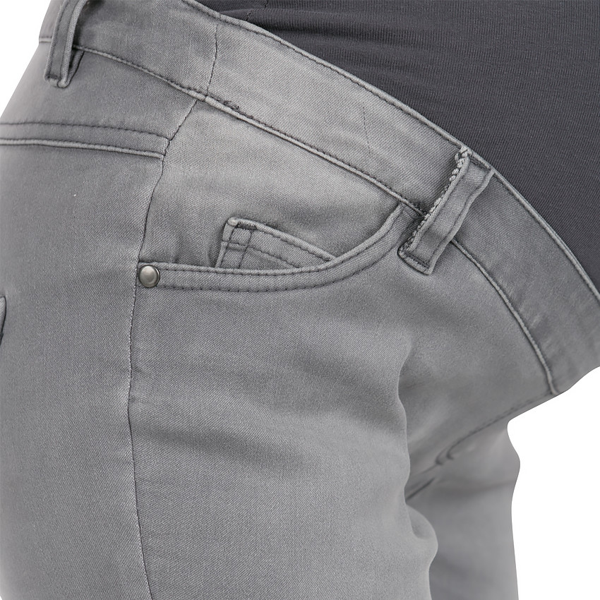 Vaqueros skinny de embarazo con efecto gastado y arrugado 