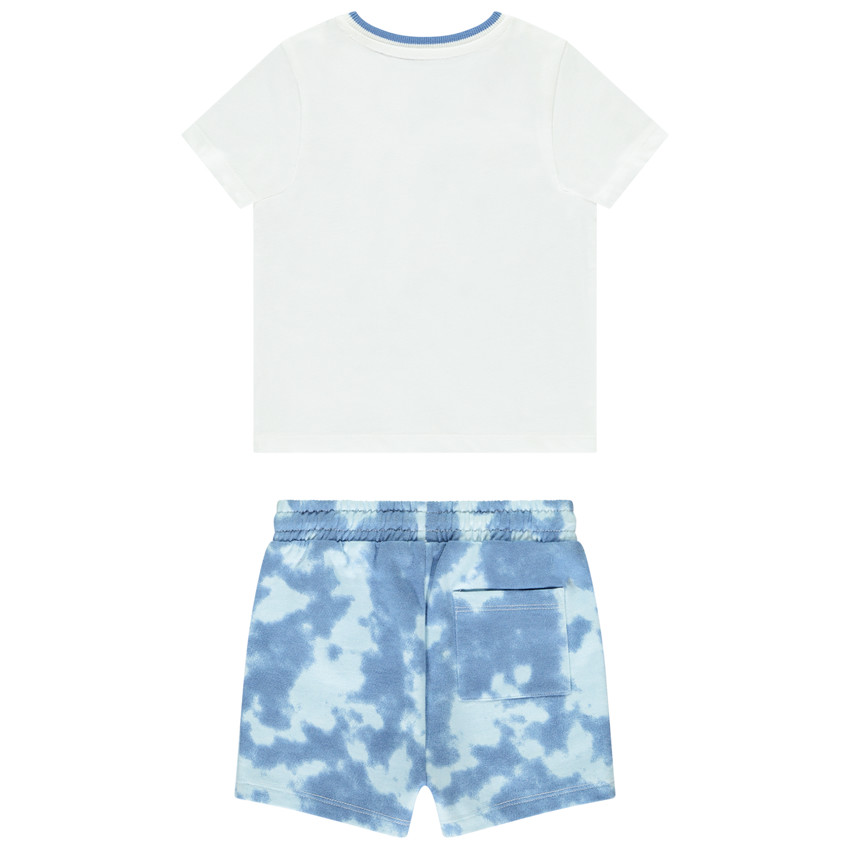 Conjunto 2 piezas con bermuda tie & dye para bebé niño 