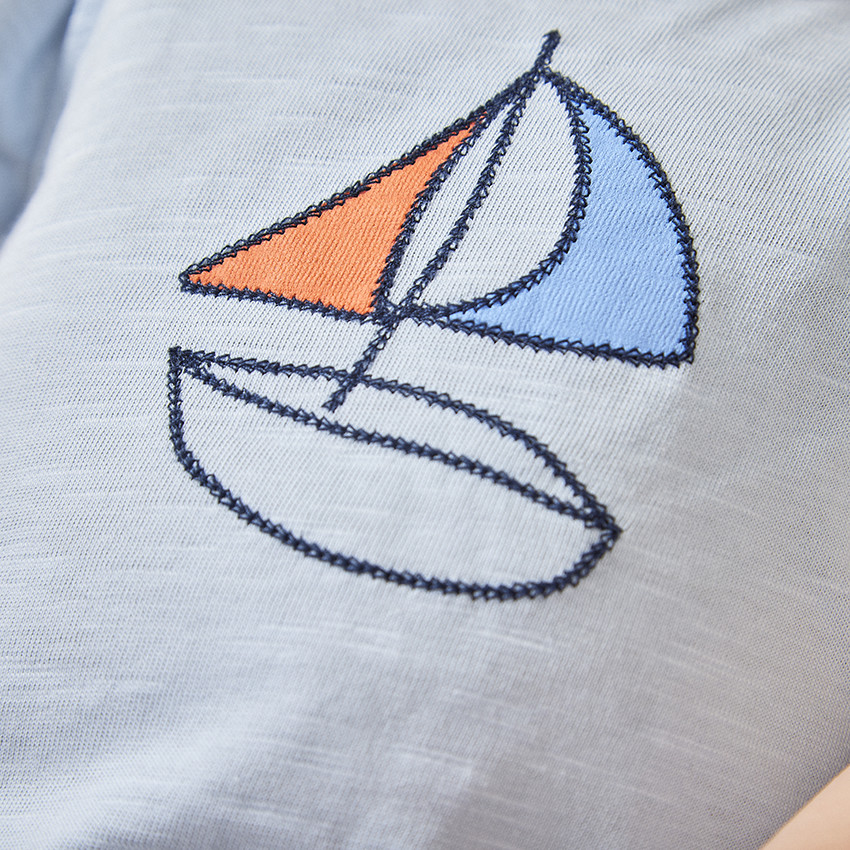 Conjunto 2 piezas con motivos de velero para bebé niño 