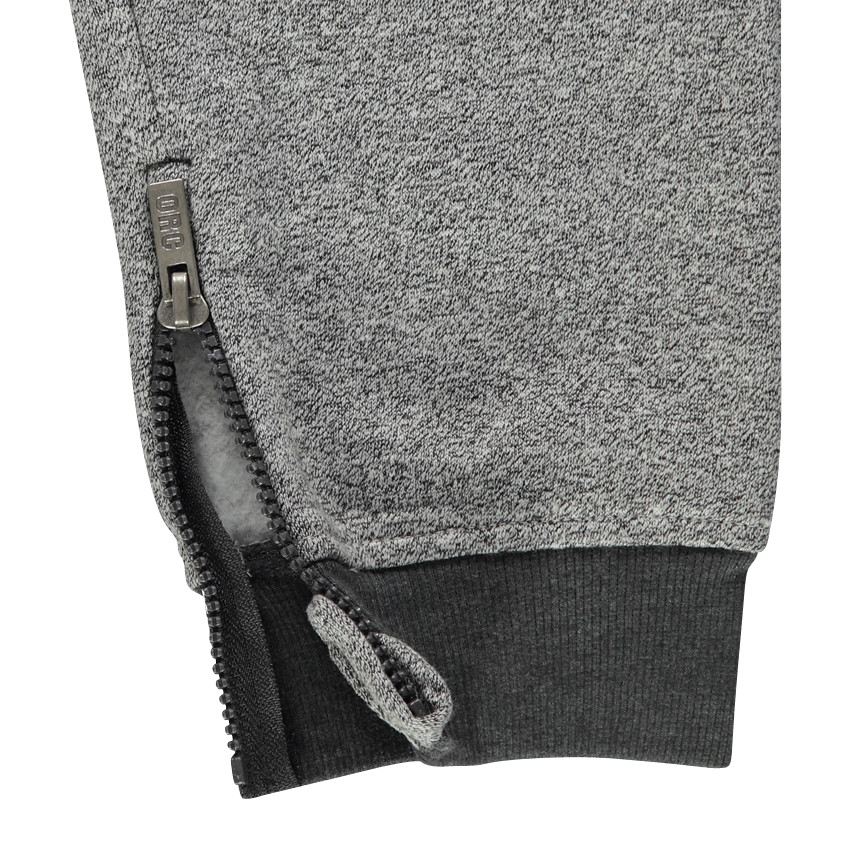 Pantalón de jogging de muletón asargado con cremallera en los tobillos 