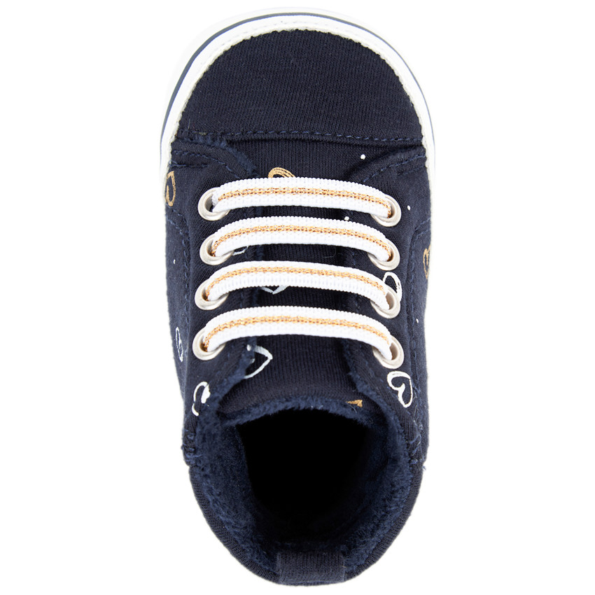 Zapatillas altas con cordones elásticos para niña bebé 