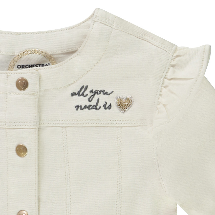 Chaqueta vaquera bordada para bebé niña 