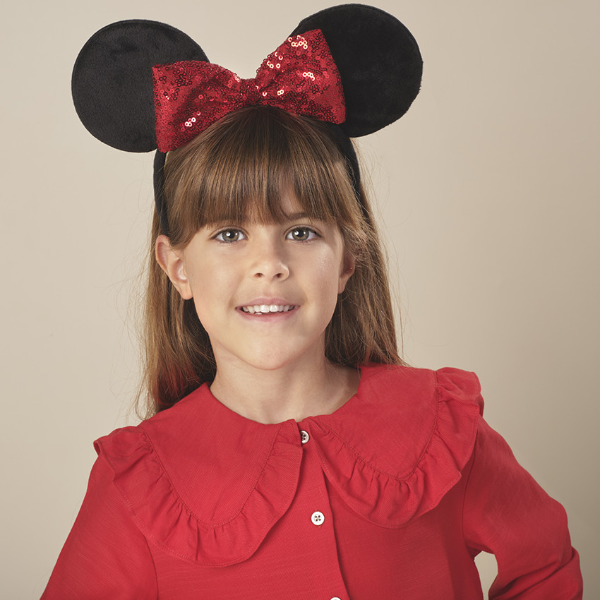 Chemise manches longues à col fantaisie rouge 