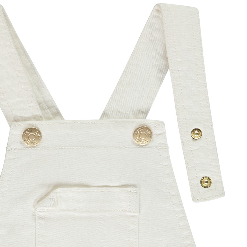 Salopette courte en jean avec ceinture pour fille 