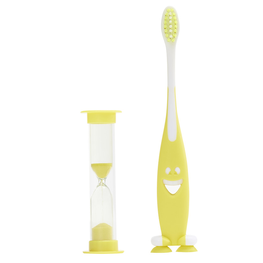 Cepillo de dientes Aloha 2.0 con reloj de arena amarillo 